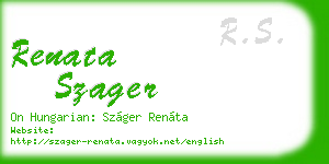 renata szager business card